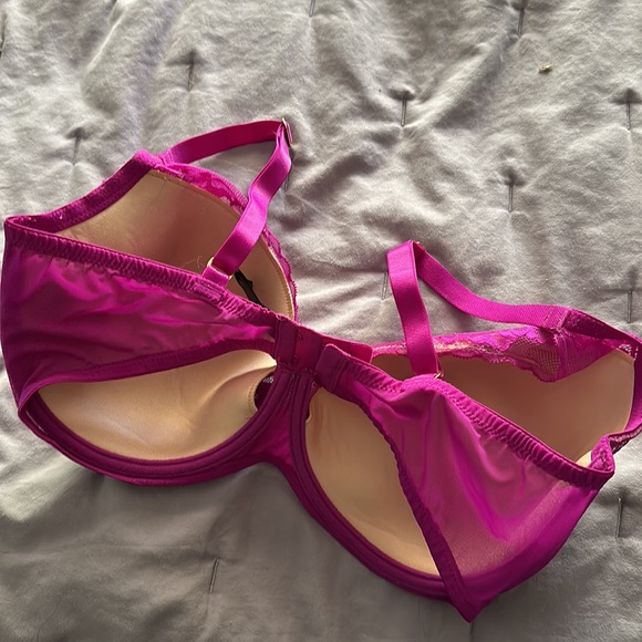 natori , Nordstrom, pink, sexy push-up wire bra size 34G lacy - Picture 2 of 3